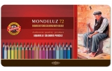 Creioane colorate Aquarell Mondeluz, cutie metal, 72 culori/set Koh-I-Noor